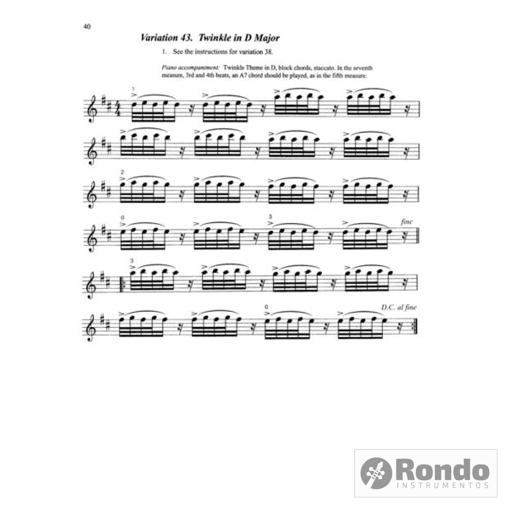 77 Variaciones Suzuki Violín Partituras Violin