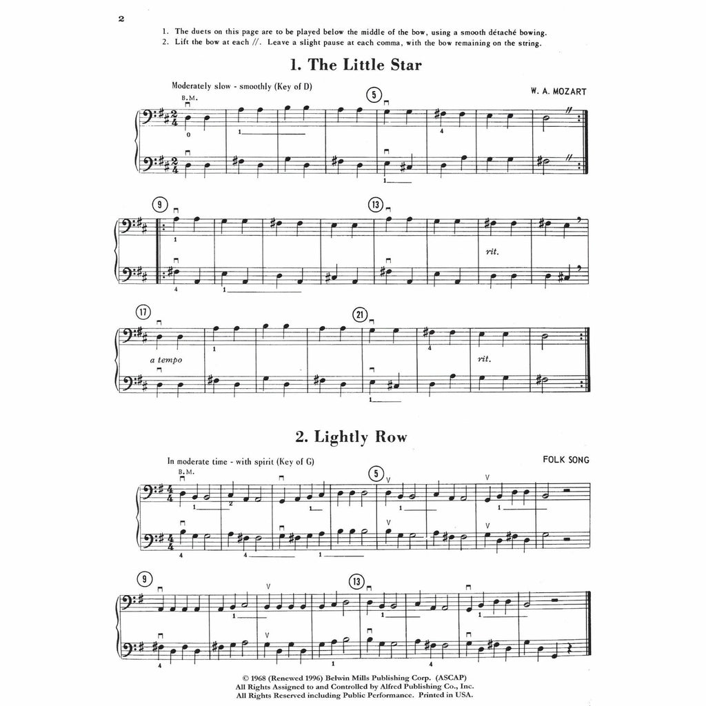 Beautiful Music For Two Strings Instruments Volumen I Duos Violin