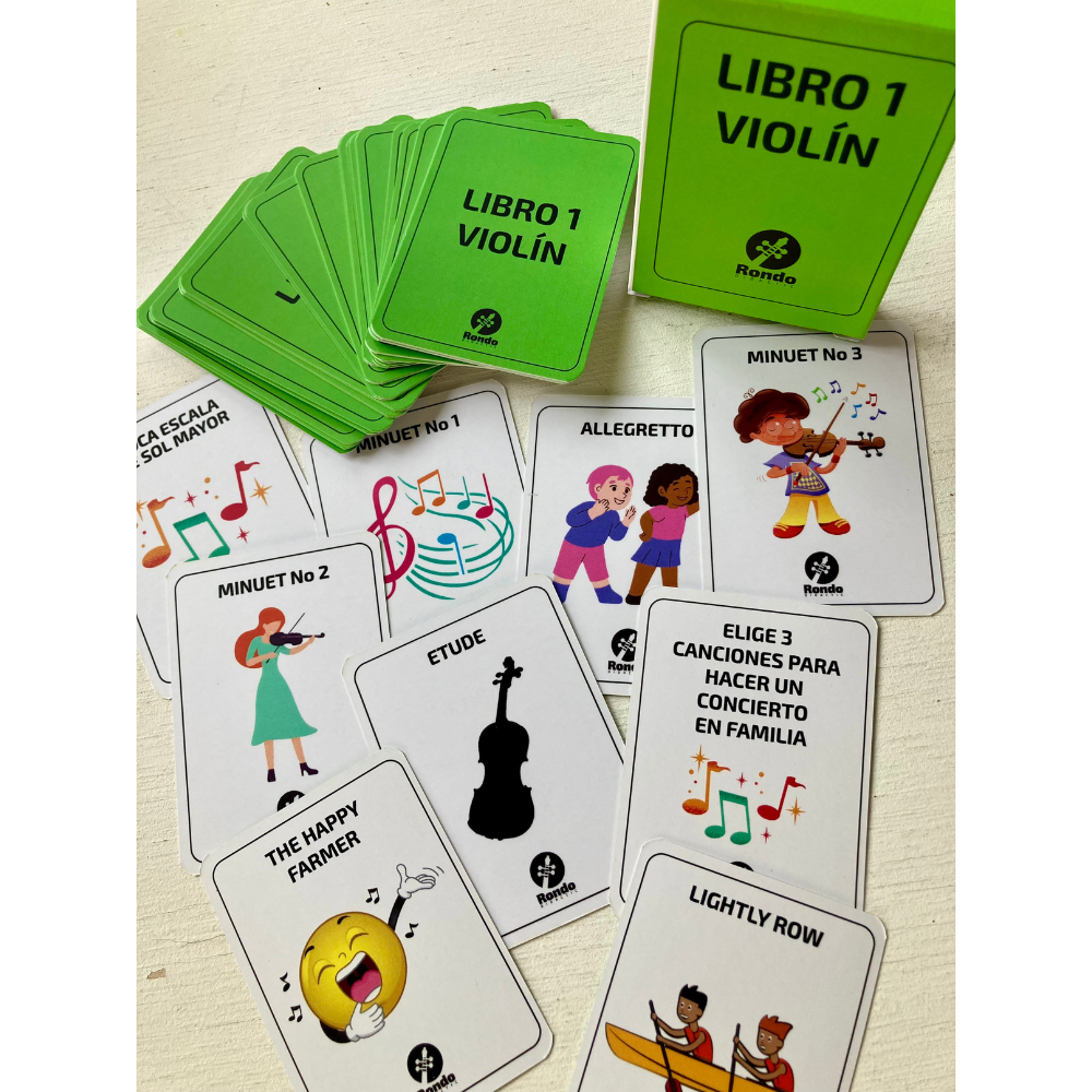 Tarjetas De Practica Violín Libro 1 Suzuki Practica
