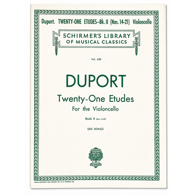 Partitura Duport 21 estudios para violoncello Volumen II