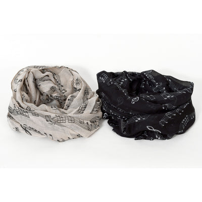 Bufanda o pañuelo de cuello con diseño musical