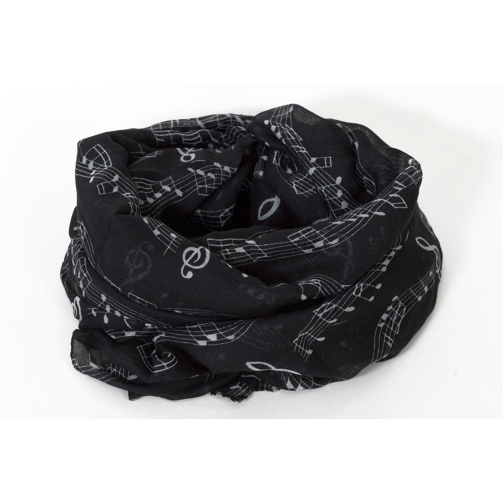 Bufanda o pañuelo de cuello con diseño musical