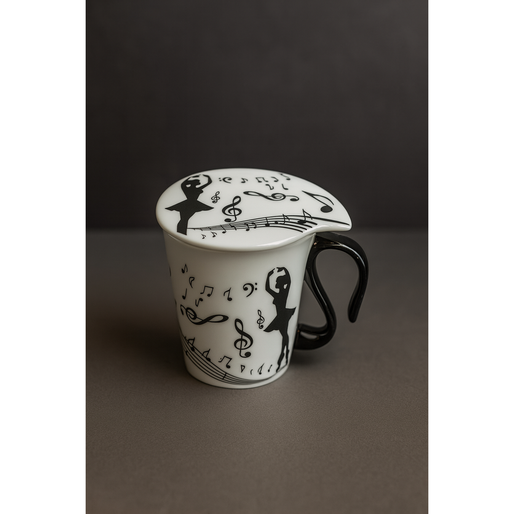 Tazón con diseños musicales
