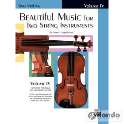 Beautiful Music For Two Strings Instruments Volumen Iv Partituras Violin