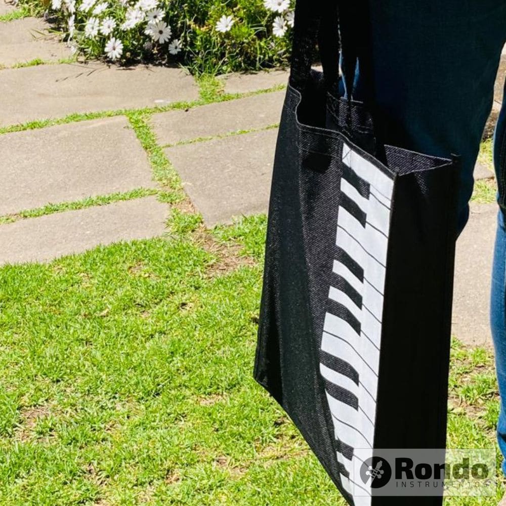 Bolso De Partituras Negro-Piano Souvenir