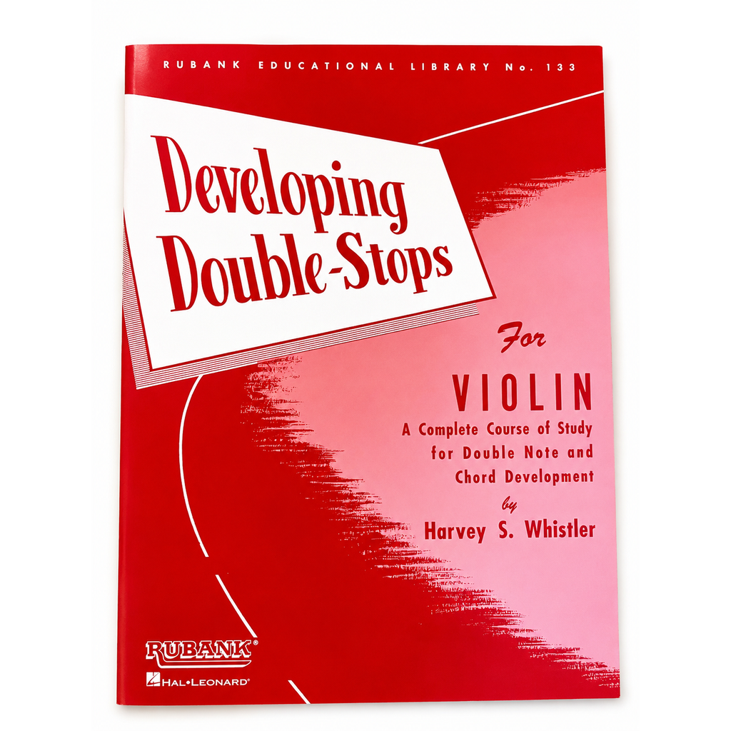 Partitura para violin preparando dobles cuerdas