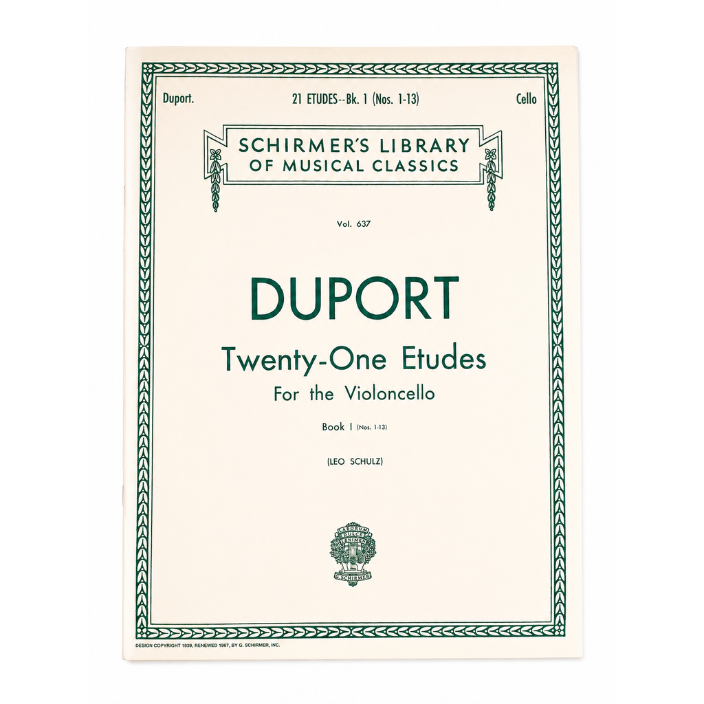 Partitura Duport 21 estudios para violoncello Volumen I