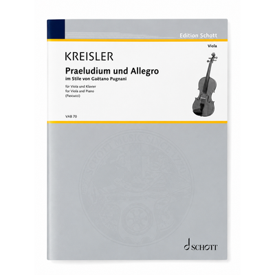 Partitura Preludio y Allegro Viola, Kreisler